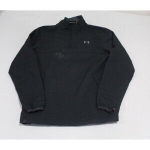 Under Armour Black Men Windbreaker Jacket Mock Neck Size Small